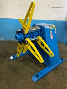 4000 lb. Minster #414-SCB, motorized coil reel, 14" width, 60" outside dimensions, 16"-20" ID, manual