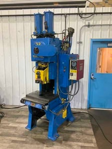 32 Ton, Clearing, Torc Pac #32P-701, OBI flywheel press, 4" stroke, 11-1/2" Shut Height, air clutch & brake