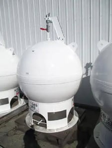 250 gallon 5500 psi, 48" x 48", Steel SPHERE, 33.5 CF volume, Factory Refurbished, for specific gas storage