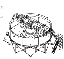 32' diameter, x 7.8' deep Propel Thickener, Never used, brand new
