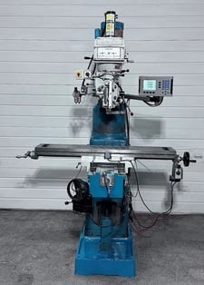 Clausing #3VS08, vertical knee mill, 10" x54"tbl., 3 HP, 36" X, 15.74"Y, 22" Z, 4300 RPM, R-8, air operated