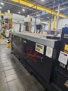 Amada #LCG 3015 AJ, Fiber Laser, 2000 watt, 5' x 10' tables, AMNC 3i, 29552 hours, 2016