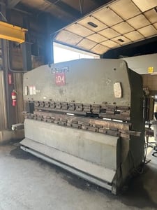 110 Ton, Amada #RG-100, hydraulic press brake, 10' overall, 96" between housing, 3.93"stroke, 3-Axis, 1981