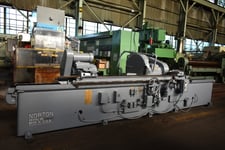10" x 96" Norton #C, hydraulic plain cylindrical grinder, semi-autmatic pick type infeed attachment