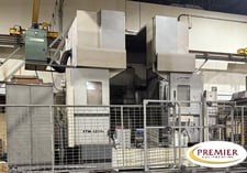 Okuma #VTM-120YB, 5-Axis vertical turret lathe, OSP-P200LA Control, 47.25" work table, 3-jaw 49.21" chuck