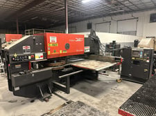 33 Ton, Amada #Pega-367, CNC turret punch, Amadan 04PC Control, 44 station turret with 2 automatic index