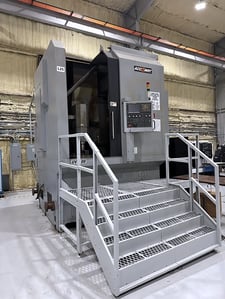 Accuway #UV-100, CNC lathe, 43.3" swing, 3-jaw 40" chuck, 39.37" diameter, 27.55" length, A2-15, Fanuc Oi-TD