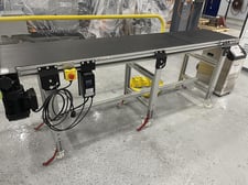 19.29" wide x 12' long, MK W20L12, flat belt conveyor, new, 2025