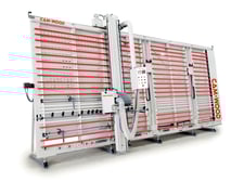 Cam-Wood #VPS-PL, Vertical Panel Saw, 196.5" cutting length, 7800 RPM, Scoring & Panel Lifting Clamps, 230
