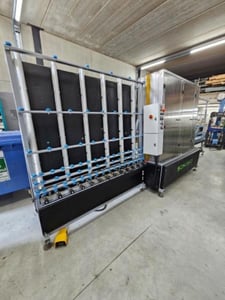 Schiavo #TOP1600-4, Vertical Glass Washing Machine, R-L, 63" Glass Size, 3-19 mm thickness, 4 Brushes (2 +