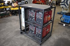 lincoln #flextec 350x, 4-Bank Welder Rack System, 350 Amps, 460 V.