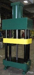 170 Ton, 29" x 23", down-acting, 38" daylight, 18" stroke, 12" bore, 4-post, 16" work height, #2299