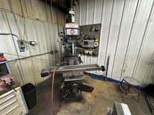 Kondia, Clausing #FV-1, knee mill, 33" X, 15" Y, 16" Z, 3 HP, 9" x48" tbl, 60-4000 RPM, Accu-Rite digital