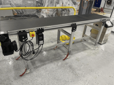 23.23" wide x 10' long, MK W24L10, flat belt conveyor, Lenze Control, 1/3 HP, 115 V.
