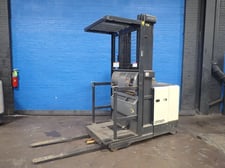 3000 lb. Crown #SP3200, Electric Order Picker, 4" x 42" Forks, 210" Lift height, 24" Load Center, 1909 hrs.
