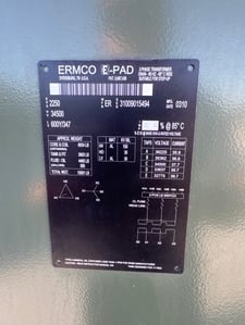 2250 KVA 600Y/347 Primary, 34500 Delta Secondary, 3 phase, Padmount Step Up Transformer