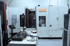 Mazak #HCN-4000III, CNC horizontal machining center, 18000 RPM, 25 HP, 15.7" x 15.7" Table, 120 automatic