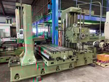 4" Giddings & Lewis #65D4-T, table type horizontal boring mill, 36" x 74" T-slotted table, digital read out