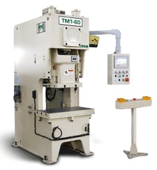 88 Ton, Stock Minster MMC Titan #TM1-80, single point gap press, 5.91" stroke, 12" throat, 13" Shut Height