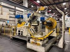 20000 lb. Nidec - CHC, coil feed line, 48" W x .125" stock, 72" OD, 20"-24" ID, MX-4548 servo roll feed, 4.5"