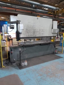 220 Ton, Haco #ERMS-36220, hydraulic press brake, 12' overall, 126" between housing, 31-1/2" stroke, 17-3/4"