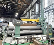 120" x 1" Roundo #PASC-360, 4-roll hydraulic plate bending roll, digital read out, var-speed roll, hydrualic