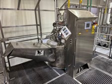 500 gallon Feldmeier, Stainless steel chopper tank, jacketed, with drum tilter, 2003