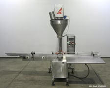 All-Fill #SHA-600, Auger Filler, w/ Conveyor, Bottom-Up Fill Packaging, 50 CPM, Stainless Steel, 2006
