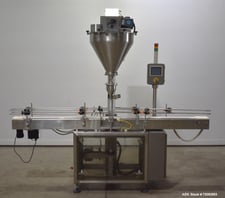 Per-Fil #PF-23, Single Head Auger Filler, w/ Conveyor, 0.5g to 10kg, 230 V., Mitsubishi Control, 10-40 CPM