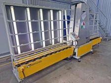 Image for Polyglass #LV1500, Vertical Glass Washing Machine, R-L, 60" max. Glass Size, 2-13 mm Glass Thickness, 2 Brushes, 2 Knives (1 + 1), 1-16 FPM, 2009