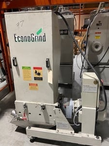 19.9" x 11.4" EconoGrind #ESL180/430, granulator, 5.5 HP, 2 bed knives, 45 fly knives, 2003