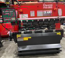 55 Ton, Amada #RG-50-EX-II, CNC press brake, 6.8'OA, 59.84" between housing, 3.937"stroke, 15.75"throat