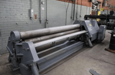 144" x 3/8" Bertsch #8, Hydraulic 4-Roll Plate Roll, 12" top 10" side roll diameter, digital read out