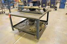 1-1/4" - 4" Greenlee #884, pipe & tube bender, 90 degree of bend, mounted on roll around cart, 3/4 HP