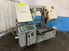 20" x 18" Mastercut #H-460HA, automatic twin post horizontal band saw, 215" x 1.6" x .050" blade, power