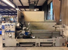 22" x 80" Sharp #2280B, precision gap bed engine lathe, inch/metric threads, 3 & 4-jaw chuck, Newall DP700