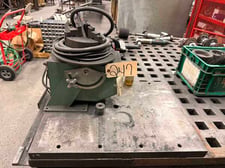 200 lb. Atlas #XT-200, welding positioner, 10" table diameter, 3-jaw chuck, 1/2 HP, 2-10 RPM, foot pedal