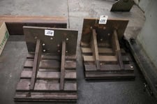 14" x 17-1/2" T-slotted angle plates, cast iron construction, 1 set