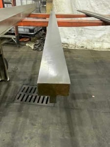 121-1/2" L, Flatening press brake die, 2" die width, 1" die height