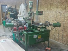 Nichols, Corner Block Machine, 3-head, 10-12 BPM, 12" diameter blade