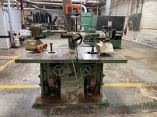 Whitney #91, double spindle Shaper, w/ Feeders, 30", 5 HP, 3ph, 220/440 V., 7.5" under nut, 1-1/4" spindle