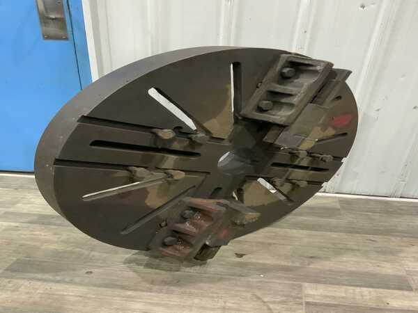 37" Horton, 4-jaw face plate chuck with jaws, L-3 back plate
