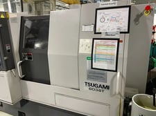 Tsugami #B038T, CNC swiss precision lathe, 1.5" capacity, 11-Axis, Fanuc 32I-B, 12' FMB Turbo 3-38 bar feed