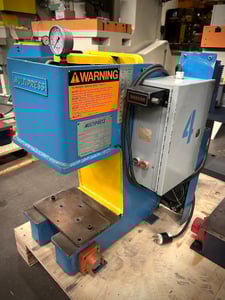 1 Ton, Multipress #WUA-1TR, Gap Frame Hydraulic Press, 3" stroke, 7.5" daylight, 1" ram, 5.5" throat, 10.25"