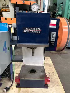 2 Ton, Multipress #A, Gap Frame Hydraulic Press, 3" stroke, 10" daylight, 1" ram, 4.75" throat, 11" x 9" bed