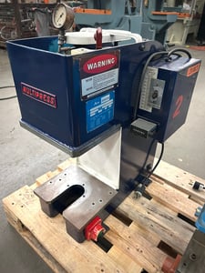 2 Ton, Multipress #WUA-2TR, Gap Frame Hydraulic Press, 3" stroke, 10" daylight, 11" x 9" bed, 1" ram, 4.75"