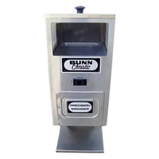 Bunn-O-Matic #G-9, Precision Grinder, 10-5/8" x 7-5/8" top lid product entrance, 9.4 Amps, 120 V.