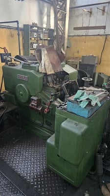 Hatebur #AMP-20, hot nut former, 150 PPM, with AEG rotary electric induction furnace with the bar feeder, 1966