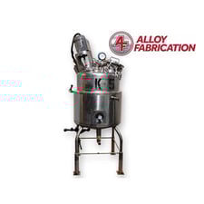 36 gallon Alloy Fab Inc., Stainless Steel jacketed kettle mix tank, 30 psi @ 275&deg;F shell, 150 psi @ 365&deg;F