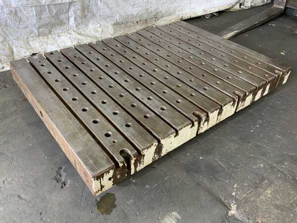 83-7/8" x 60" x 7" bolster plate, 13 T-slots
